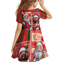 Canadian Christmas Family Matching Off Shoulder Maxi Dress and Hawaiian Shirt Santa Hoho Holiday - A Beaver and Moose - Wonder Print Shop