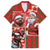 Canadian Christmas Family Matching Off Shoulder Maxi Dress and Hawaiian Shirt Santa Hoho Holiday - A Beaver and Moose - Wonder Print Shop