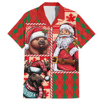 Canadian Christmas Family Matching Tank Maxi Dress and Hawaiian Shirt Santa Hoho Holiday - A Beaver and Moose - Wonder Print Shop