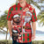 Canadian Christmas Hawaiian Shirt Santa Hoho Holiday - A Beaver and Moose - Wonder Print Shop