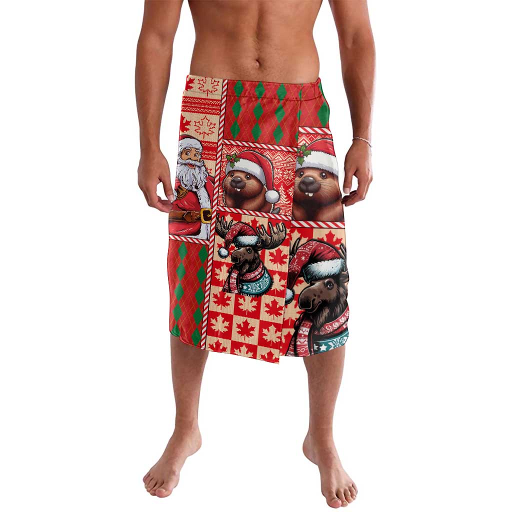 Canadian Christmas Lavalava Santa Hoho Holiday - A Beaver and Moose - Wonder Print Shop