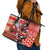 Canadian Christmas Leather Tote Bag Santa Hoho Holiday - A Beaver and Moose - Wonder Print Shop