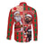 Canadian Christmas Long Sleeve Button Shirt Santa Hoho Holiday - A Beaver and Moose - Wonder Print Shop