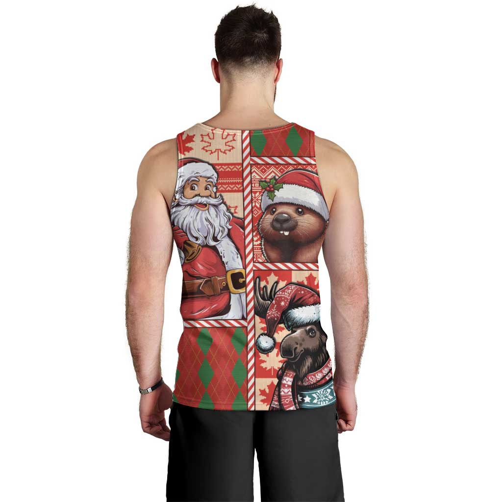 Canadian Christmas Men Tank Top Santa Hoho Holiday - A Beaver and Moose - Wonder Print Shop