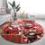 Canadian Christmas Round Carpet Santa Hoho Holiday - A Beaver and Moose