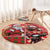 Canadian Christmas Round Carpet Santa Hoho Holiday - A Beaver and Moose