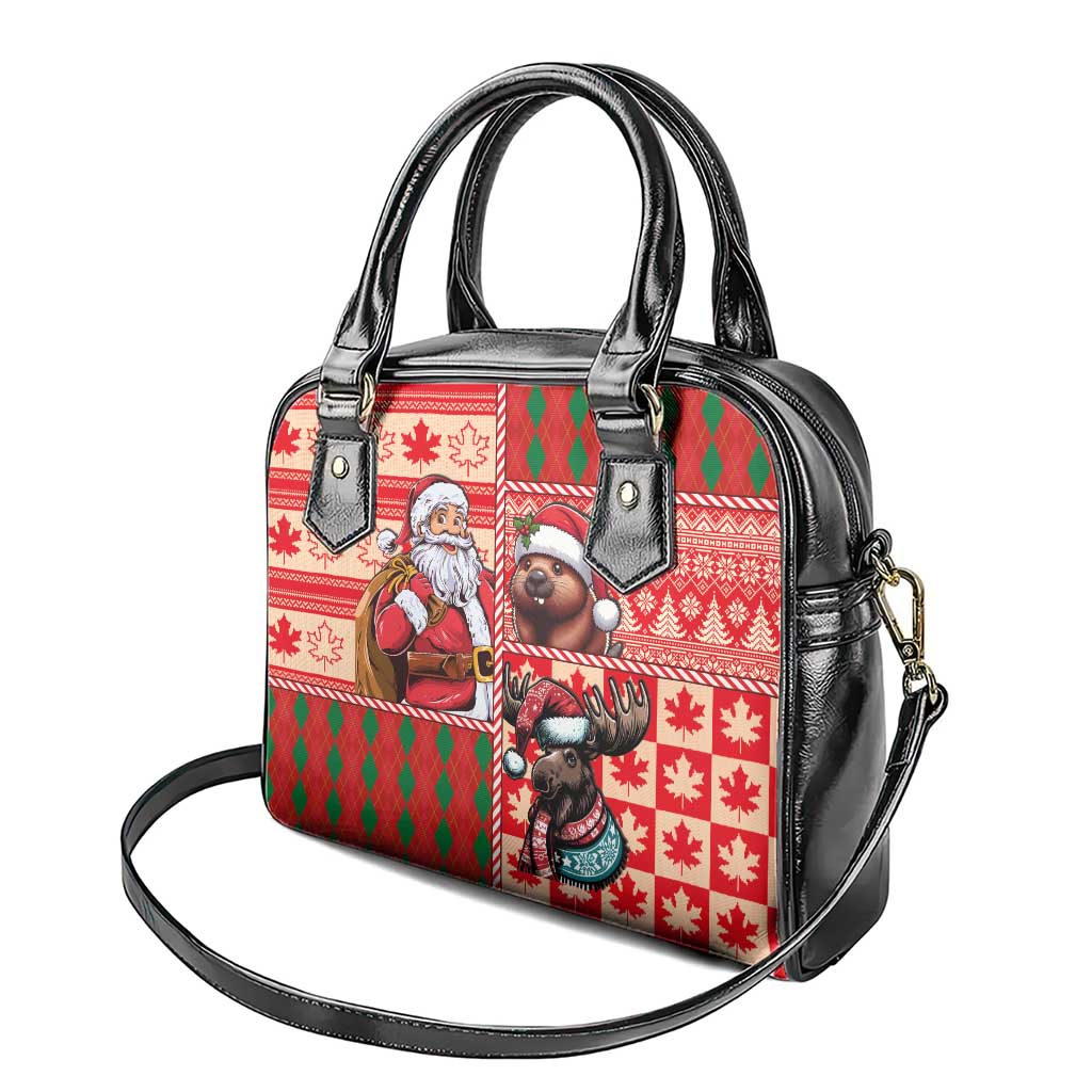 Canadian Christmas Shoulder Handbag Santa Hoho Holiday - A Beaver and Moose