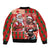 Canadian Christmas Sleeve Zip Bomber Jacket Santa Hoho Holiday - A Beaver and Moose - Wonder Print Shop