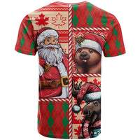 Canadian Christmas T Shirt Santa Hoho Holiday - A Beaver and Moose - Wonder Print Shop