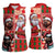 Canadian Christmas Women Sleeveless Polo Shirt Santa Hoho Holiday - A Beaver and Moose - Wonder Print Shop