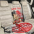 Personalised Japanese Culture Hawaii Style Back Car Seat Cover Japanese Samurai with Hawaiian Pattern - Wonder Print Shop