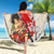 Personalised Japanese Culture Hawaii Style Beach Blanket Japanese Samurai with Hawaiian Pattern - Wonder Print Shop