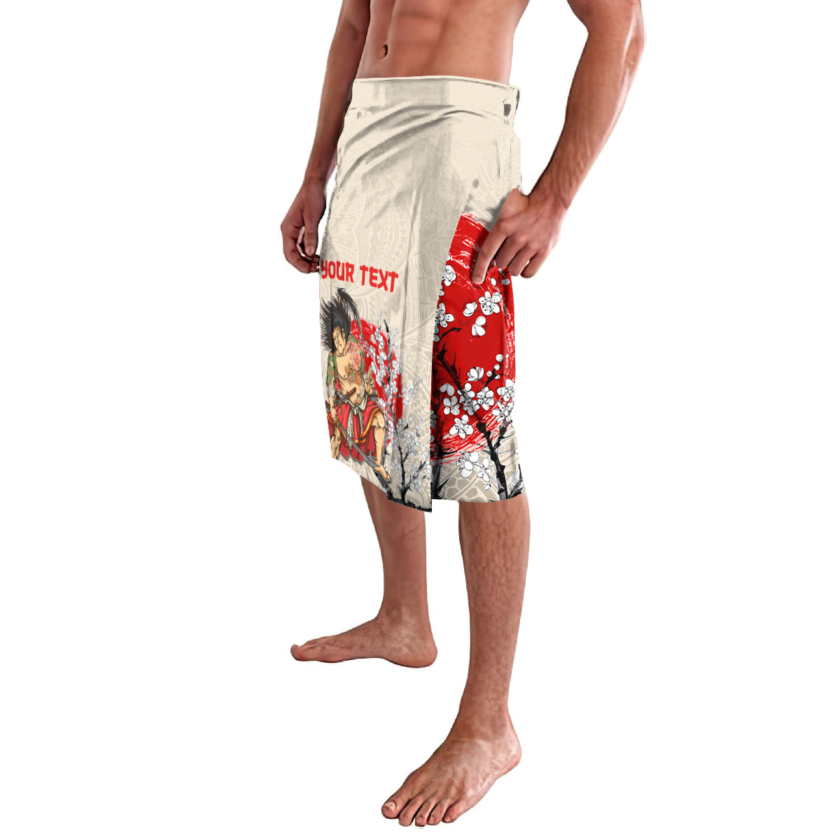 Personalised Japanese Culture Hawaii Style Lavalava Japanese Samurai with Hawaiian Pattern - Wonder Print Shop