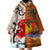 Japanese Culture Hawaii Style Wearable Blanket Hoodie Mauna Kea and Fuji Mountains - Wonder Print Shop