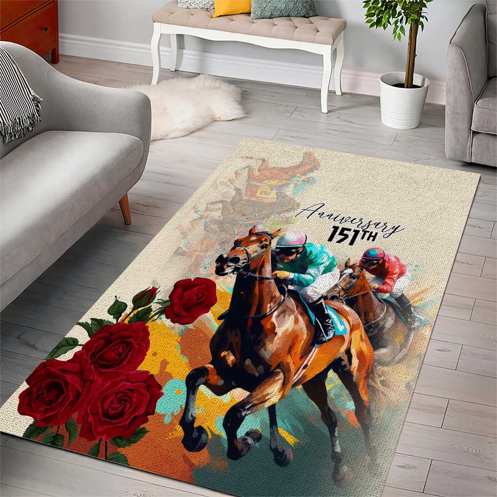Kentucky Horse Racing 151st Anniversary Area Rug LT03