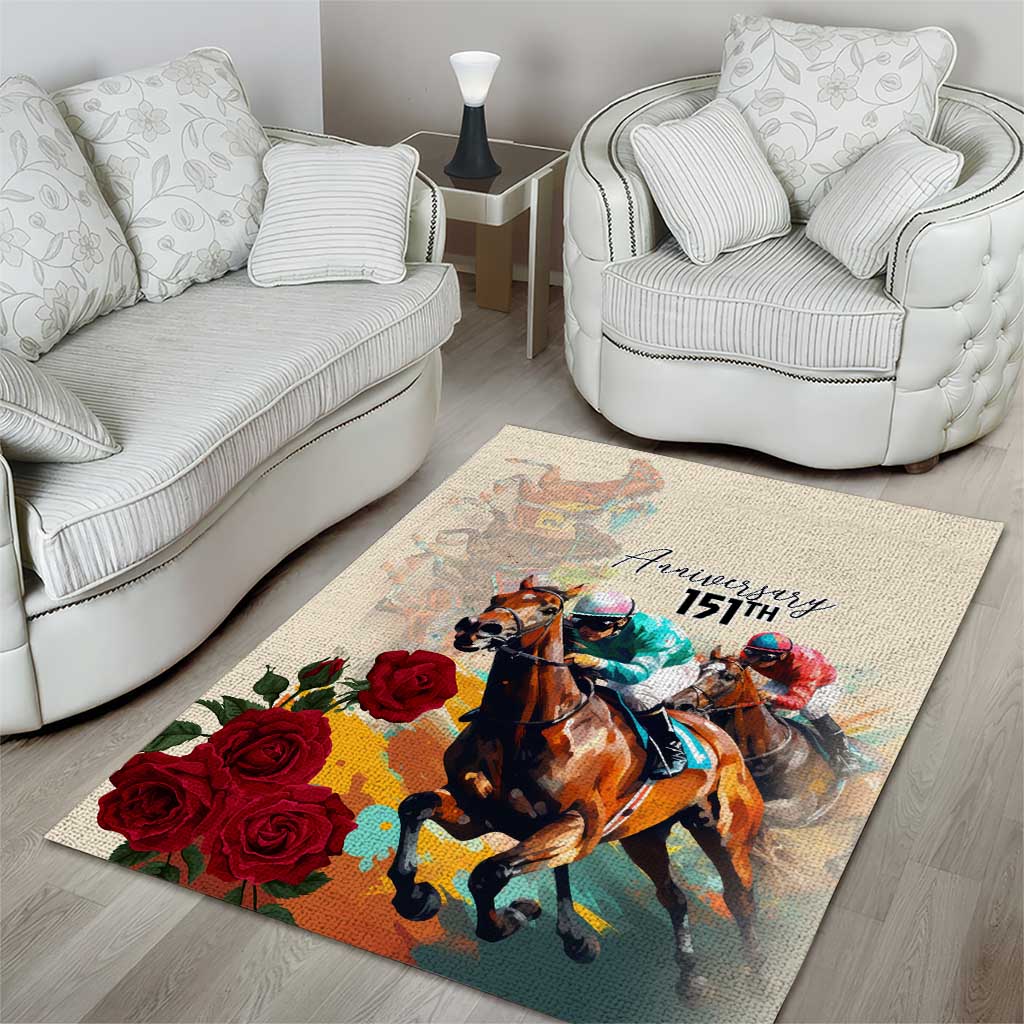 Kentucky Horse Racing 151st Anniversary Area Rug LT03