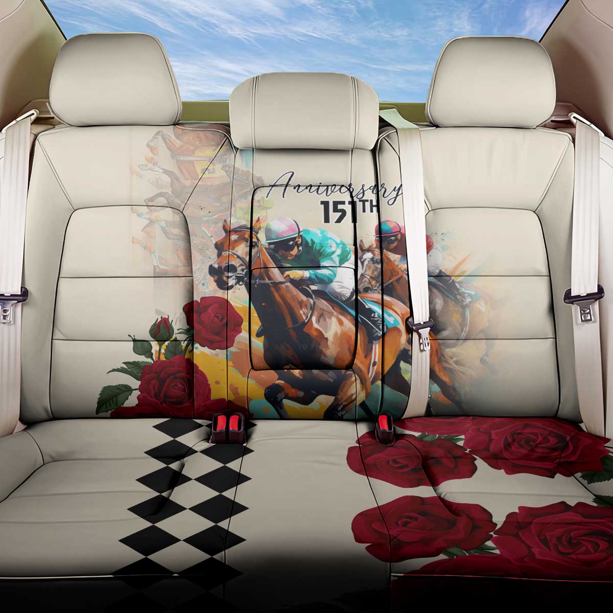 Kentucky Horse Racing 151st Anniversary Back Car Seat Cover LT03