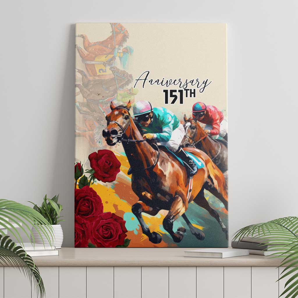 Kentucky Horse Racing 151st Anniversary Canvas Wall Art LT03