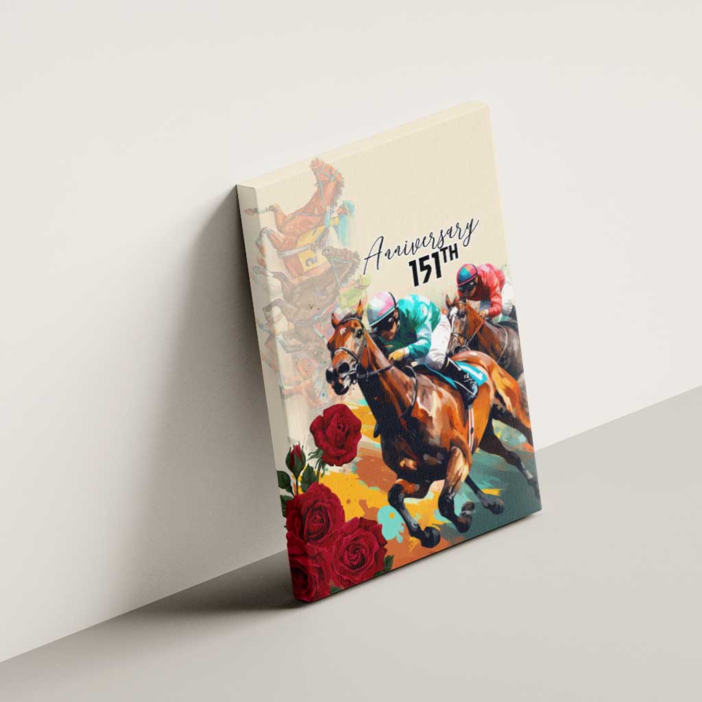 Kentucky Horse Racing 151st Anniversary Canvas Wall Art LT03