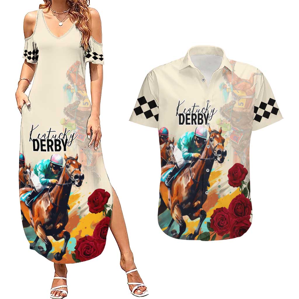 Kentucky Horse Racing 151st Anniversary Couples Matching Summer Maxi Dress and Hawaiian Shirt LT03