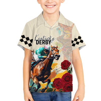 Kentucky Horse Racing 151st Anniversary Family Matching Long Sleeve Bodycon Dress and Hawaiian Shirt LT03