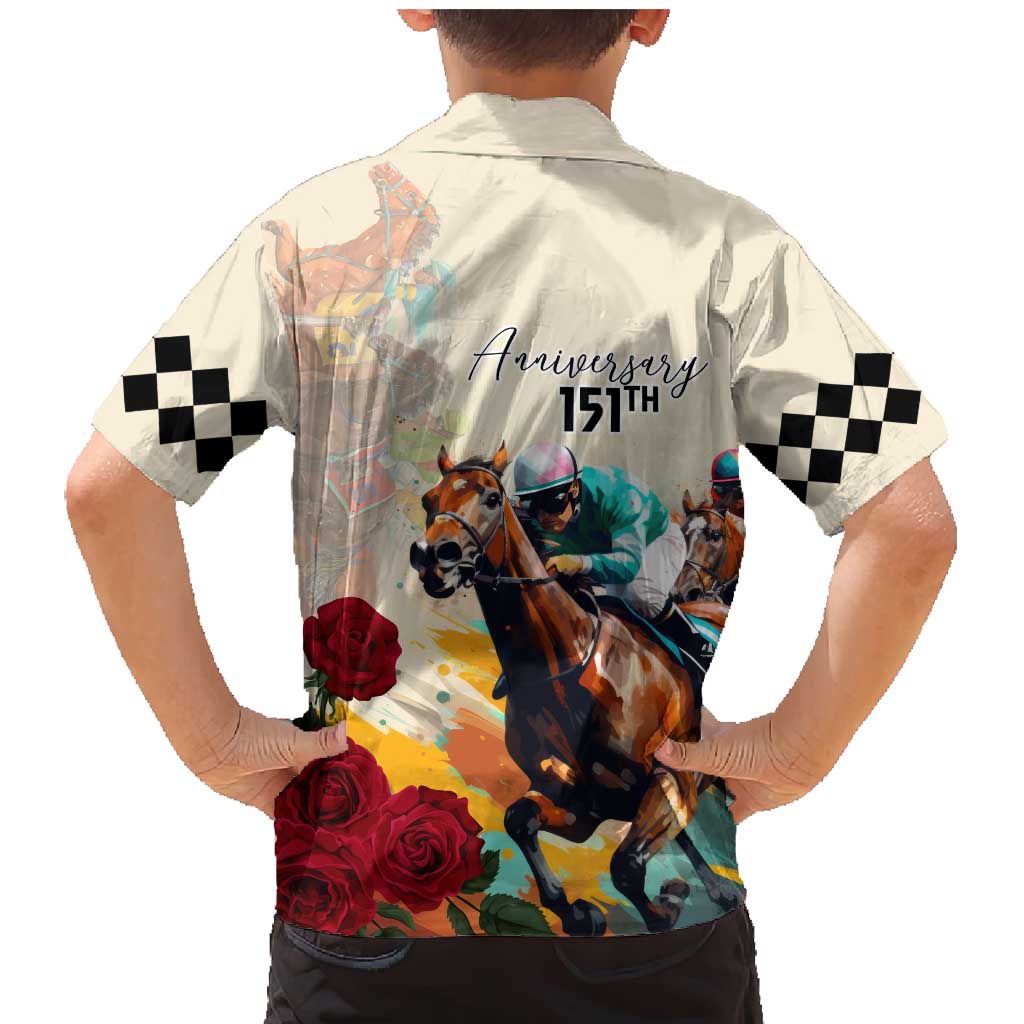 Kentucky Horse Racing 151st Anniversary Family Matching Mermaid Dress and Hawaiian Shirt LT03