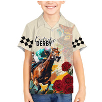 Kentucky Horse Racing 151st Anniversary Family Matching Mermaid Dress and Hawaiian Shirt LT03