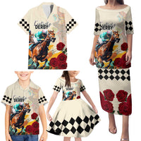 Kentucky Horse Racing 151st Anniversary Family Matching Puletasi and Hawaiian Shirt LT03