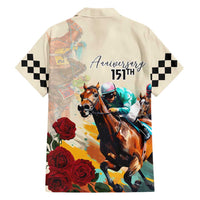 Kentucky Horse Racing 151st Anniversary Family Matching Short Sleeve Bodycon Dress and Hawaiian Shirt LT03