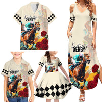 Kentucky Horse Racing 151st Anniversary Family Matching Summer Maxi Dress and Hawaiian Shirt LT03
