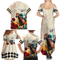 Kentucky Horse Racing 151st Anniversary Family Matching Summer Maxi Dress and Hawaiian Shirt LT03