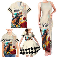 Kentucky Horse Racing 151st Anniversary Family Matching Tank Maxi Dress and Hawaiian Shirt LT03
