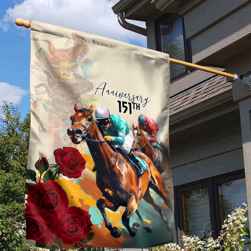 Kentucky Horse Racing 151st Anniversary Garden Flag LT03