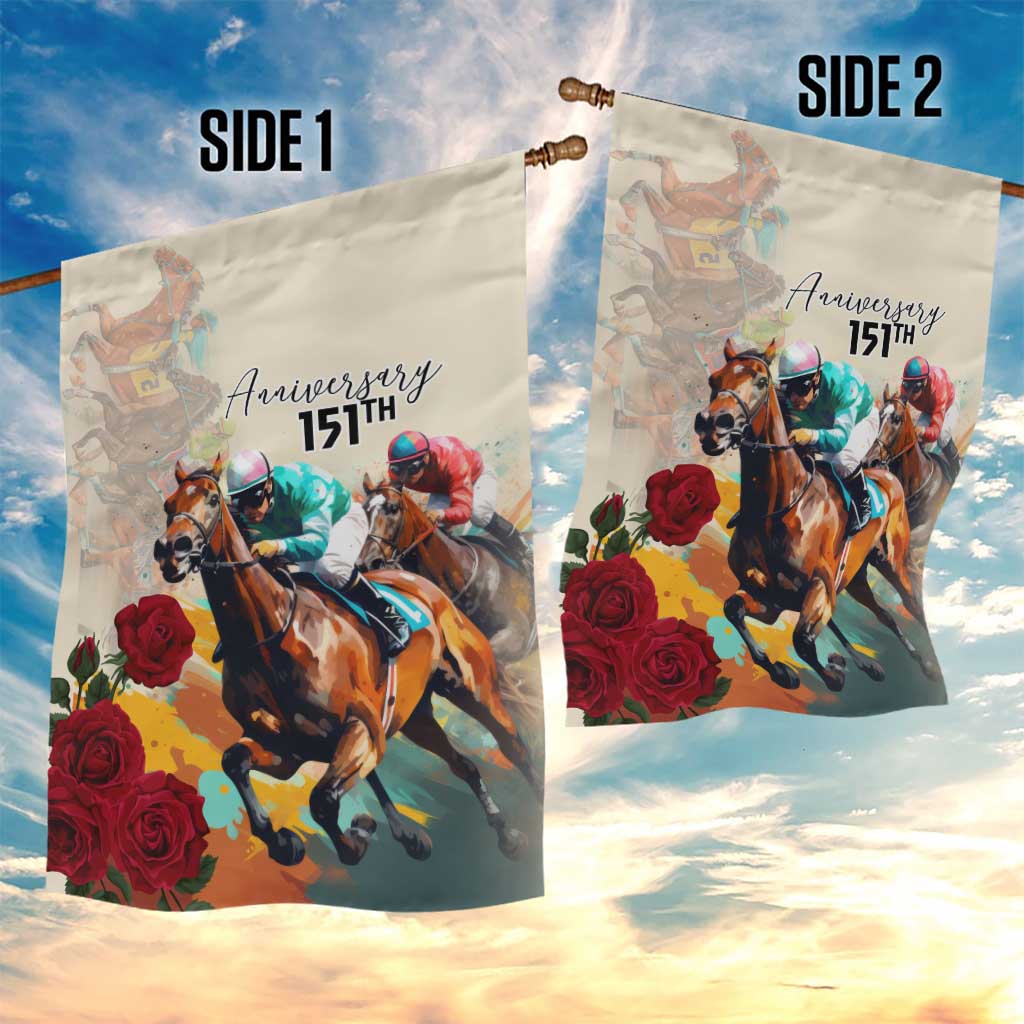 Kentucky Horse Racing 151st Anniversary Garden Flag LT03