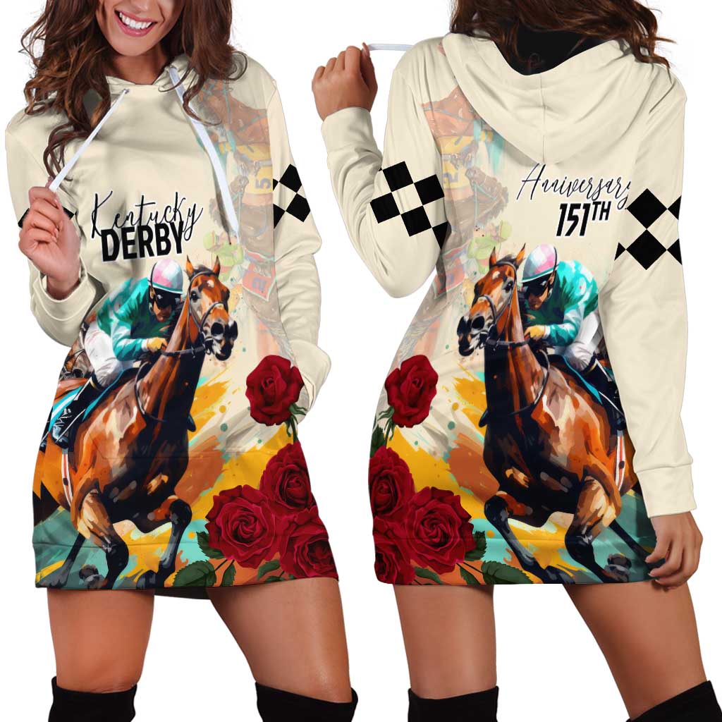 Kentucky Horse Racing 151st Anniversary Hoodie Dress LT03