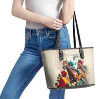 Kentucky Horse Racing 151st Anniversary Leather Tote Bag LT03