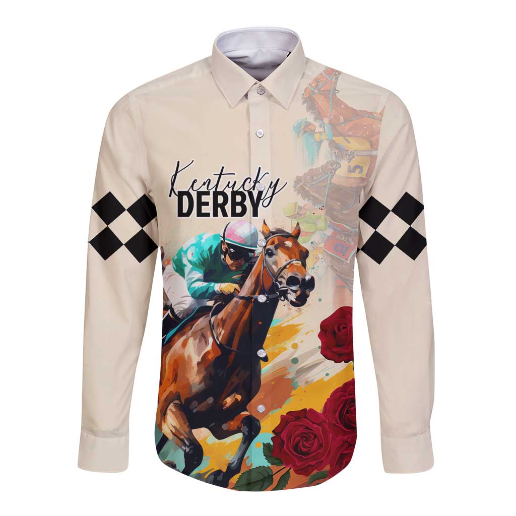 Kentucky Horse Racing 151st Anniversary Long Sleeve Button Shirt LT03