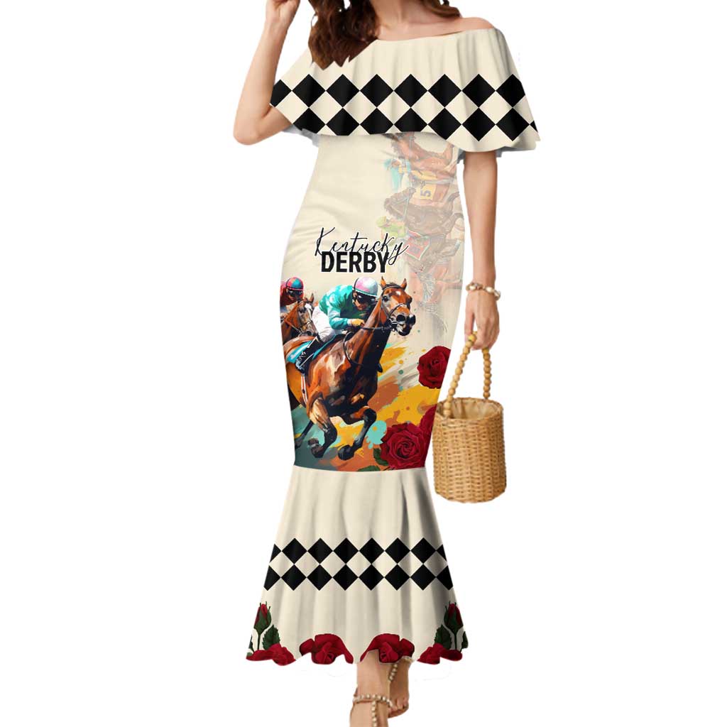 Kentucky Horse Racing 151st Anniversary Mermaid Dress LT03