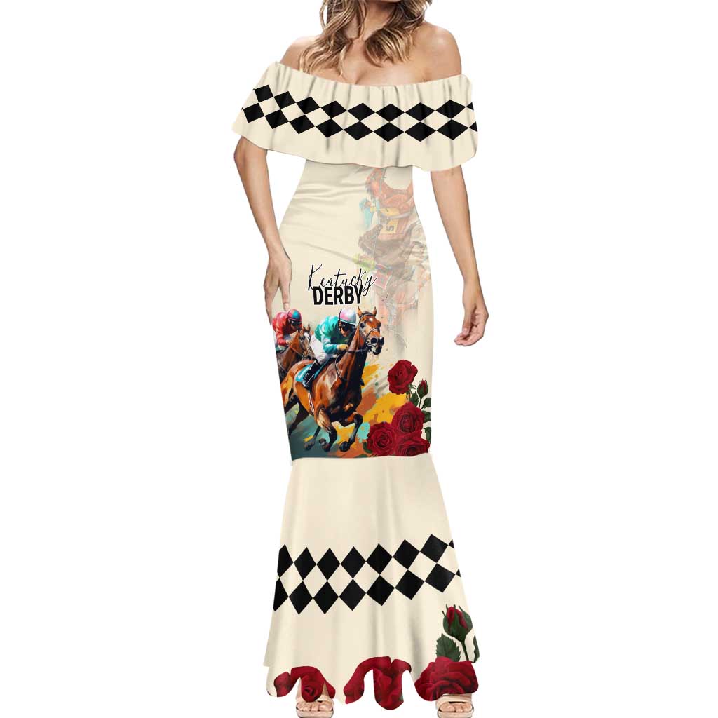 Kentucky Horse Racing 151st Anniversary Mermaid Dress LT03