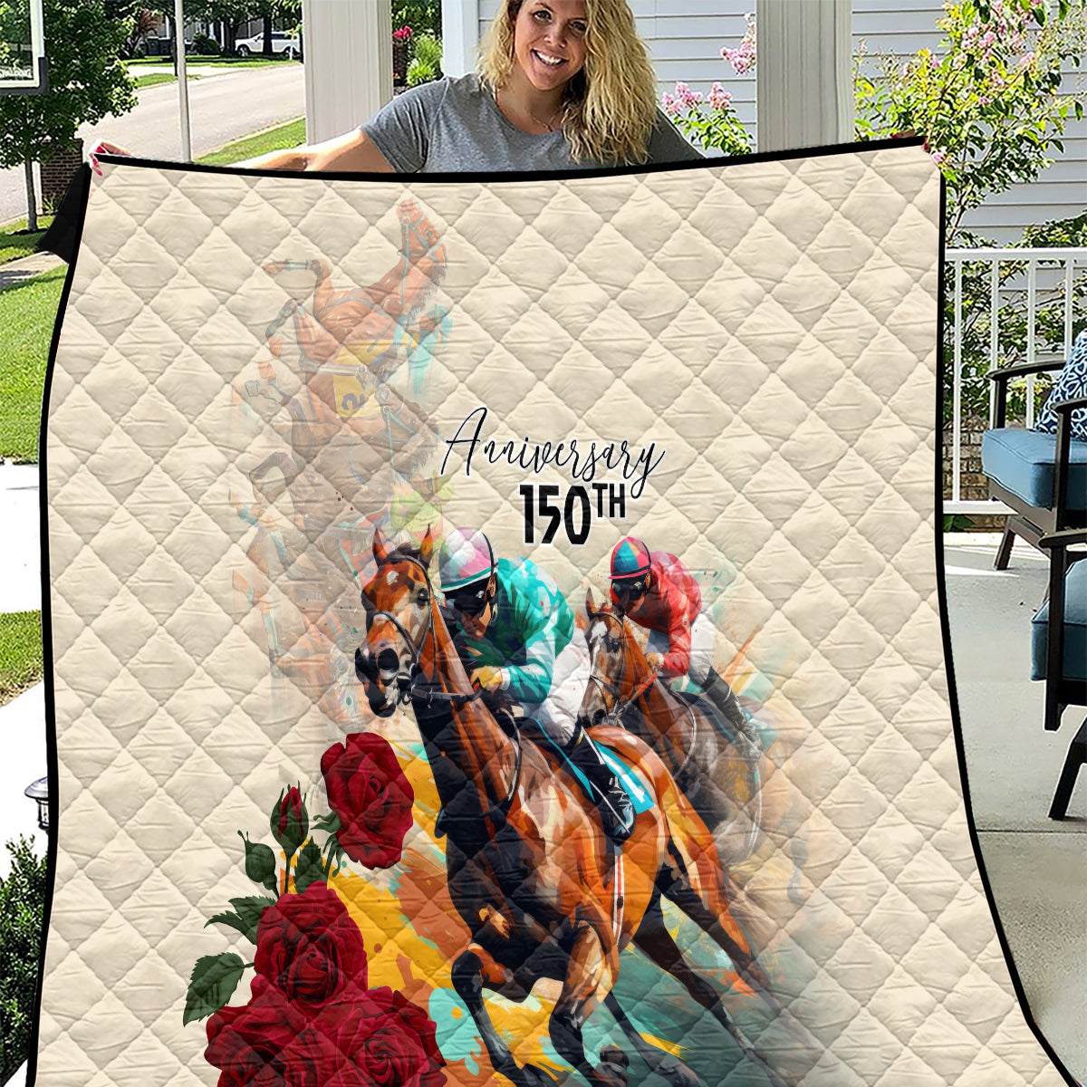 Kentucky Horse Racing 150th Anniversary Quilt