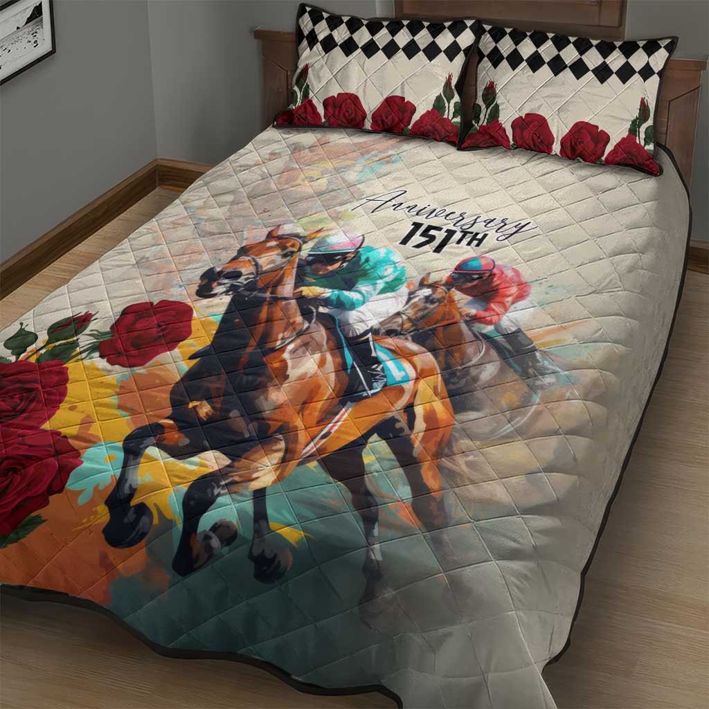 Kentucky Horse Racing 151st Anniversary Quilt Bed Set LT03