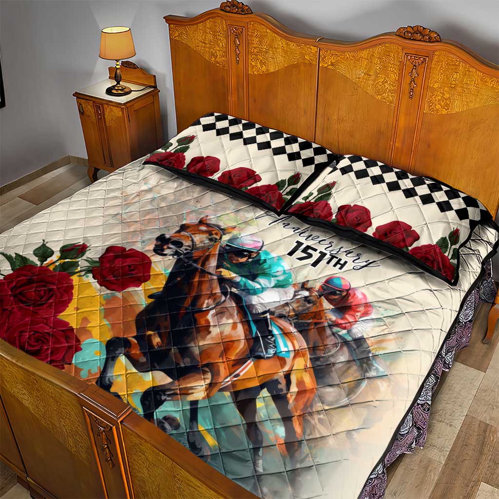 Kentucky Horse Racing 151st Anniversary Quilt Bed Set LT03