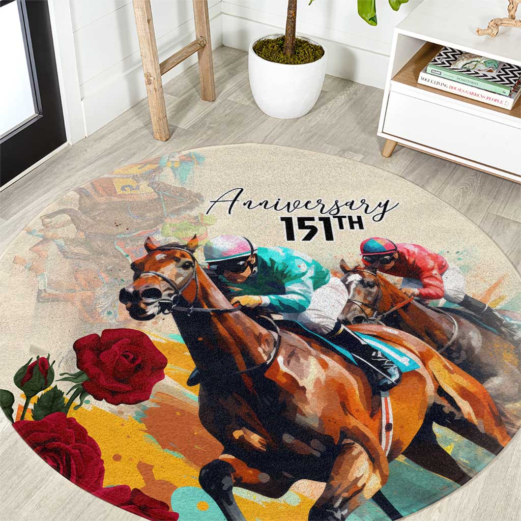 Kentucky Horse Racing 151st Anniversary Round Carpet LT03
