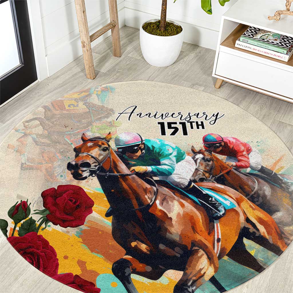 Kentucky Horse Racing 150th Anniversary Round Carpet