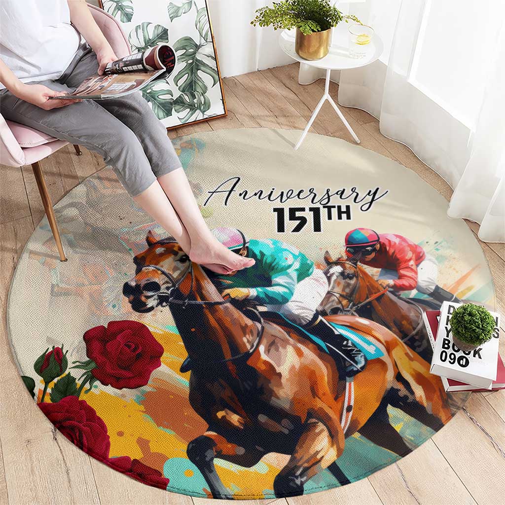 Kentucky Horse Racing 151st Anniversary Round Carpet LT03