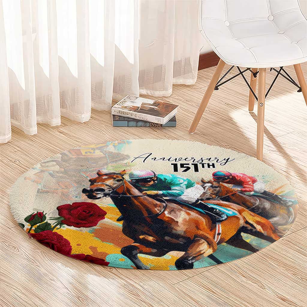 Kentucky Horse Racing 151st Anniversary Round Carpet LT03