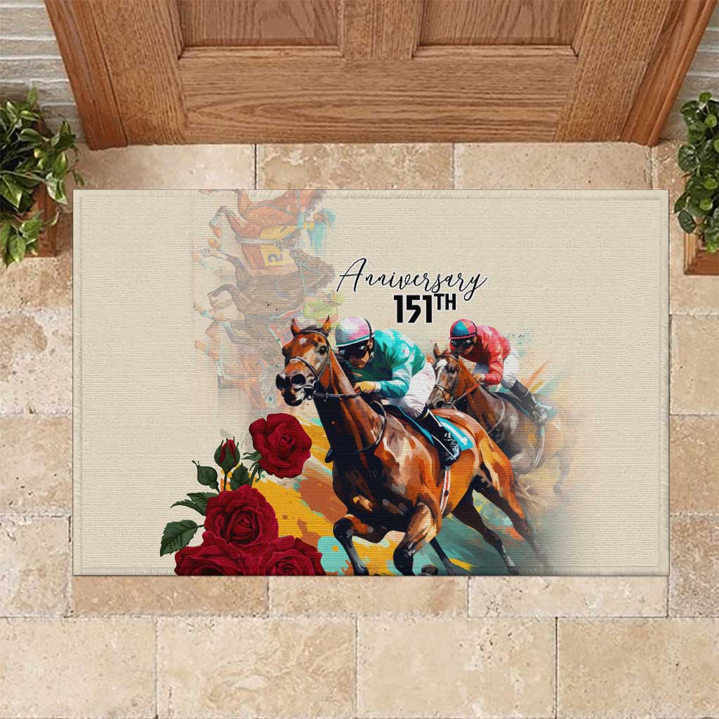 Kentucky Horse Racing 151st Anniversary Rubber Doormat LT03