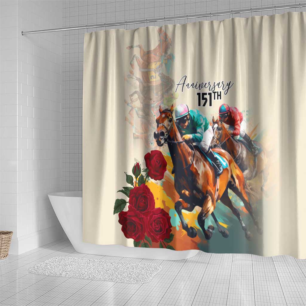 Kentucky Horse Racing 151st Anniversary Shower Curtain LT03