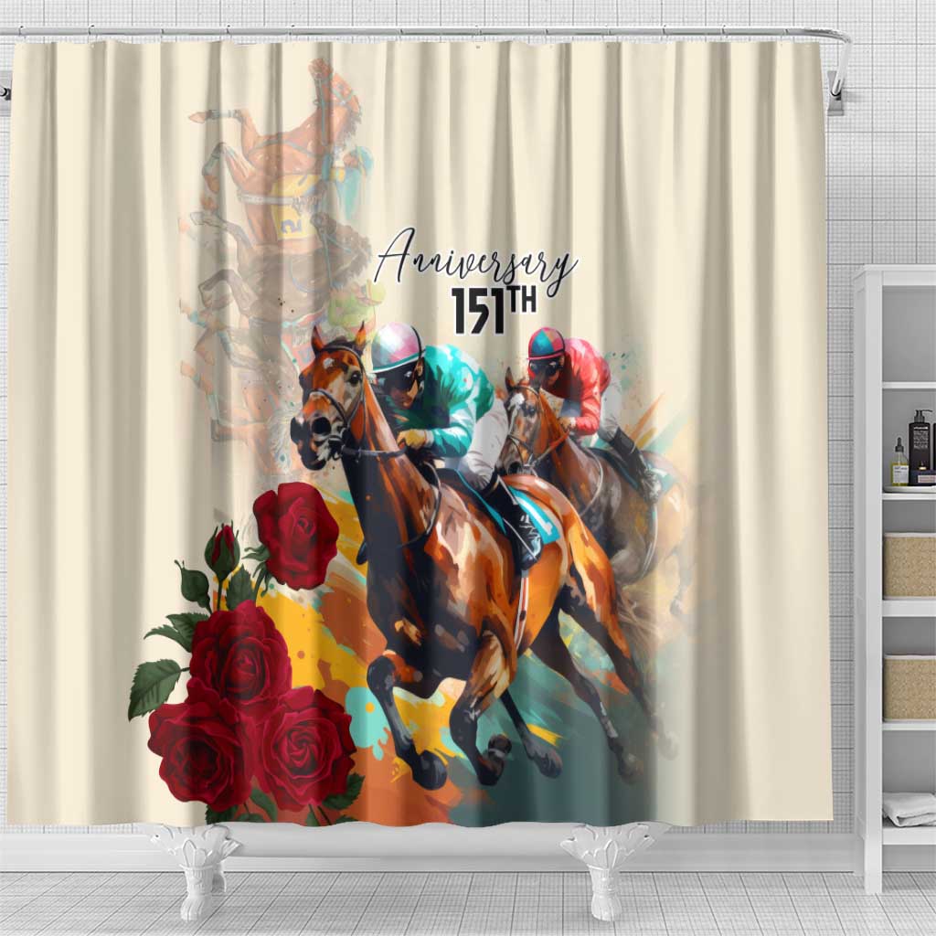 Kentucky Horse Racing 151st Anniversary Shower Curtain LT03