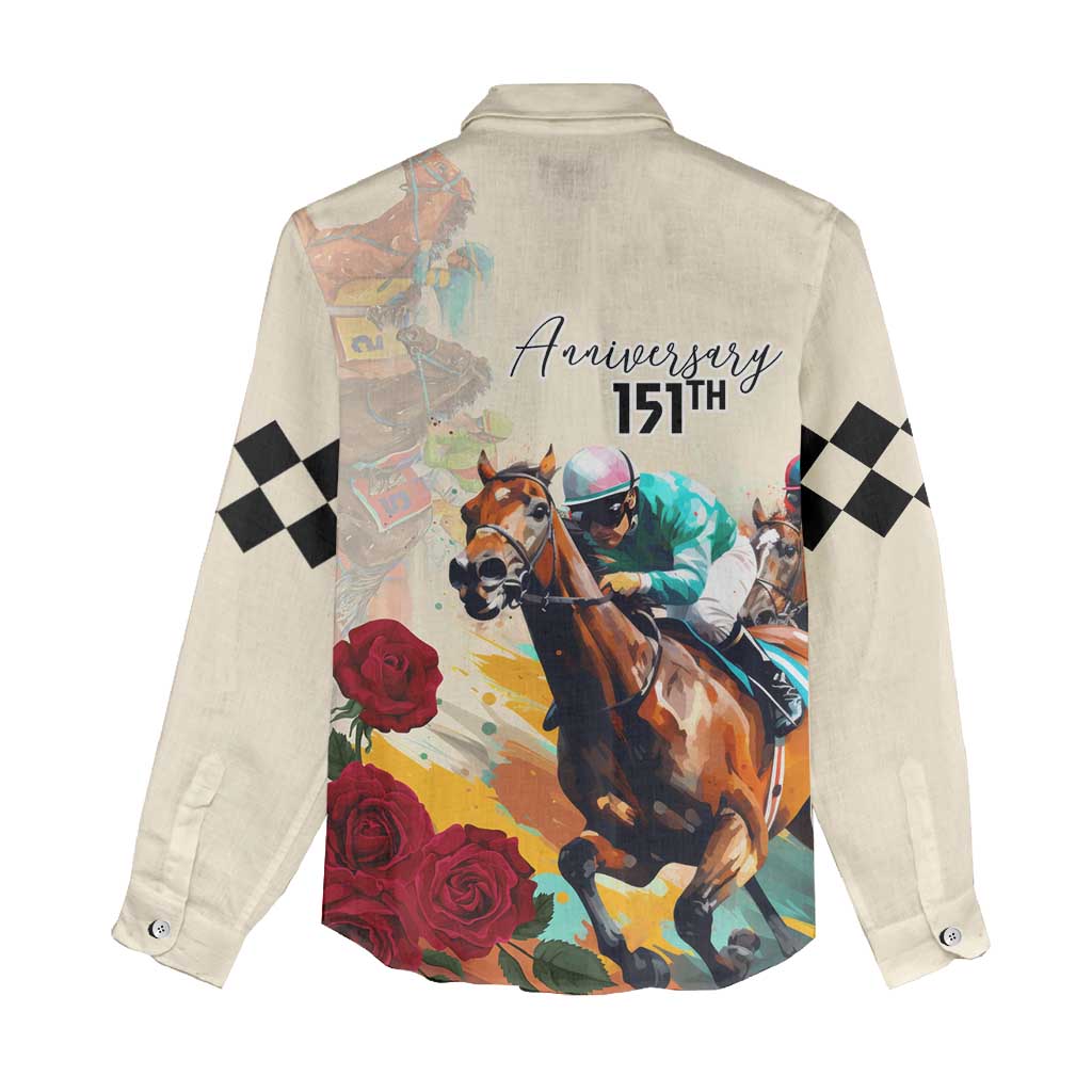 Kentucky Horse Racing 151st Anniversary Women Casual Shirt LT03